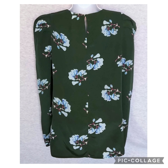 Maje Lukoise Floral Pleated Shoulder Blouse - Picture 9 of 16